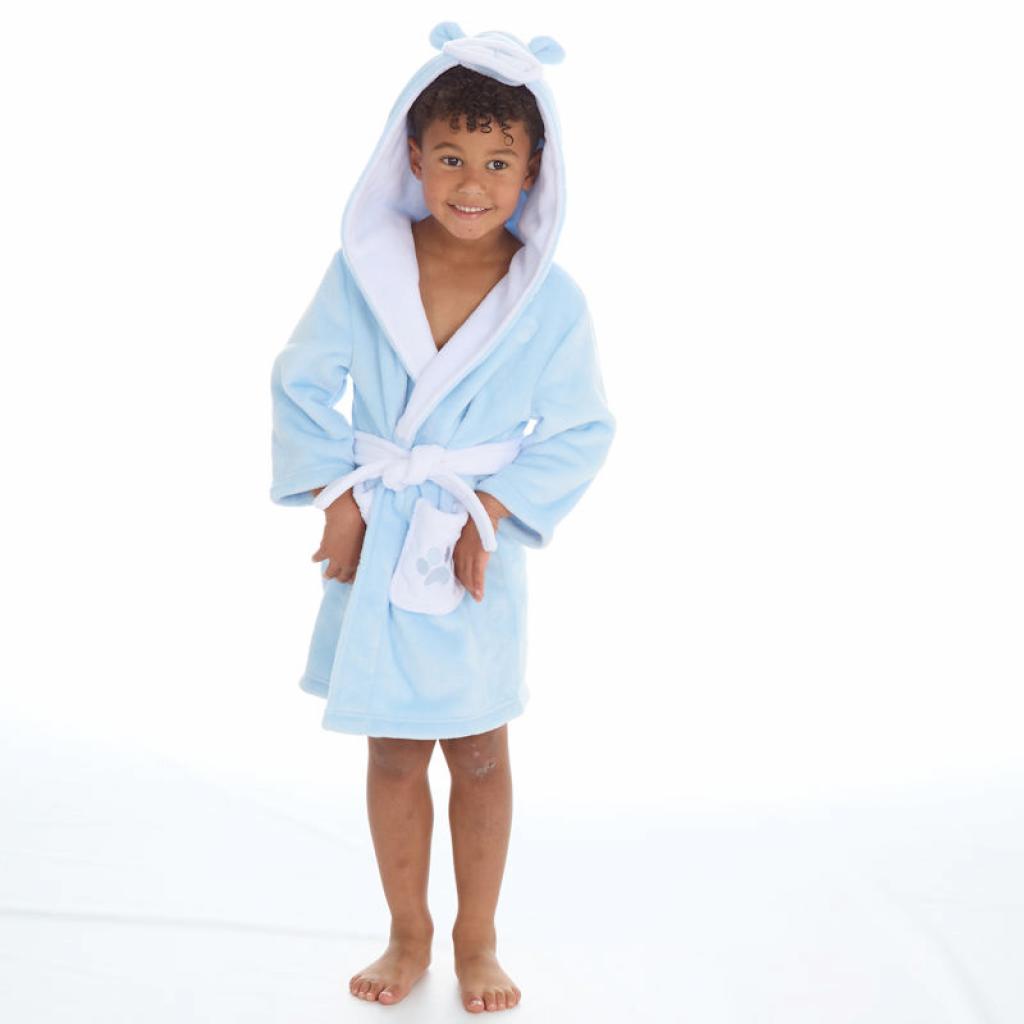 Baby Town 18C826  BT18C826-2-4 Sky Blue "Teddy" Dressing Gown (2-4 years)