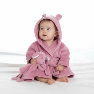 BT18C852-0-6  Dusky Pink Dressing Gown  (0-6 months)