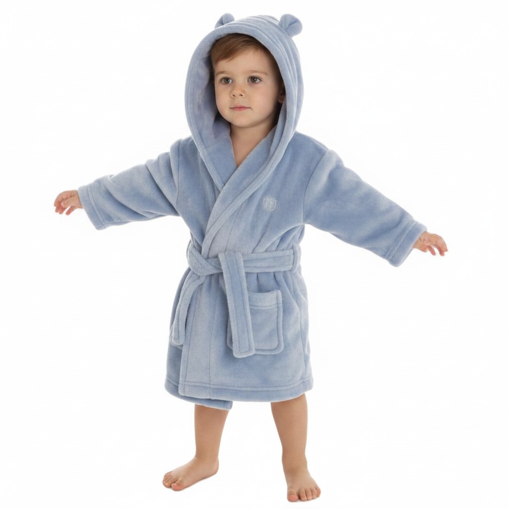 Baby Town 18C853/6-24 5056188246681 BT18C853DB Dusky Blue Dressing gown (6-24 months)