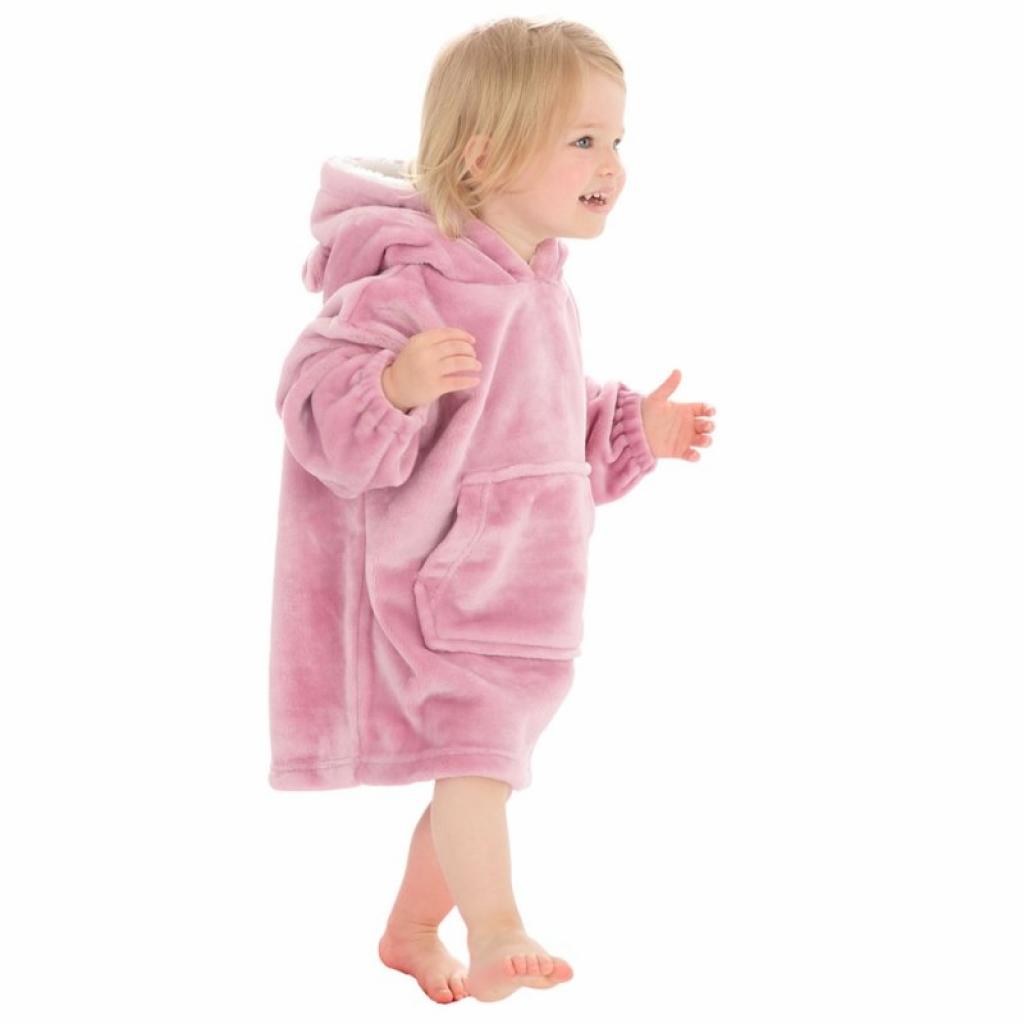 Baby Town 18C905/DPINK  BT18C905 Dusky Pink Oversize Hoodie (18m - 3 years)