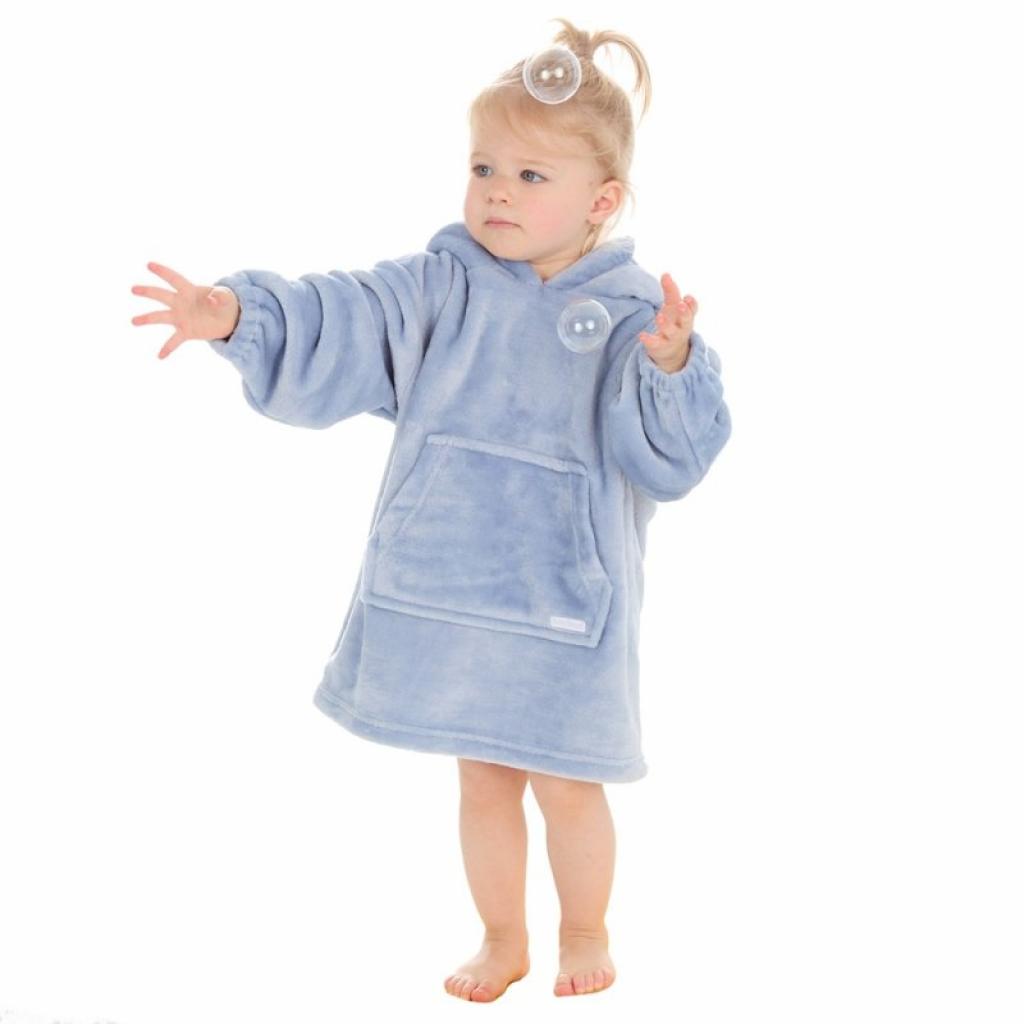Baby Town 18C906  BT18C906 Dusky Blue Oversize Hoodie (18m - 3 years)