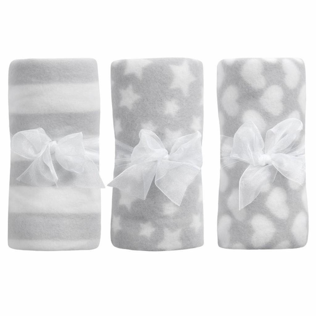 Baby Town 19C238 5056188235777 BT19C238 White and Grey Fleece Blanket