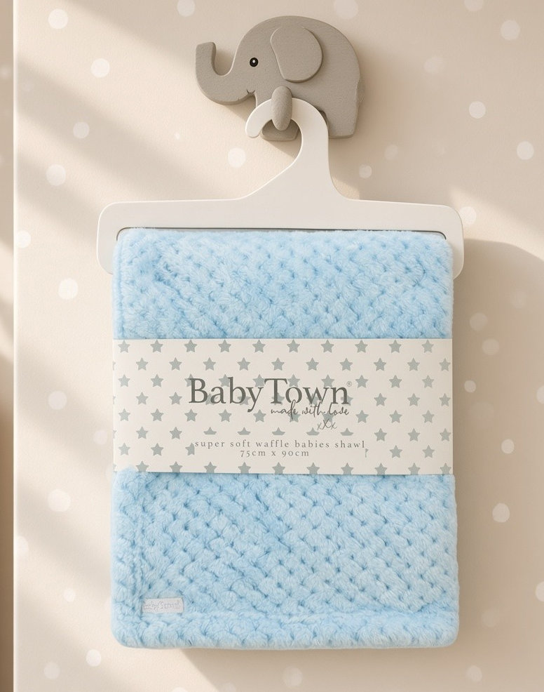 Baby Town 19C275/SKY 5056188201260 BT19C275-S Sky Waffle Wrap