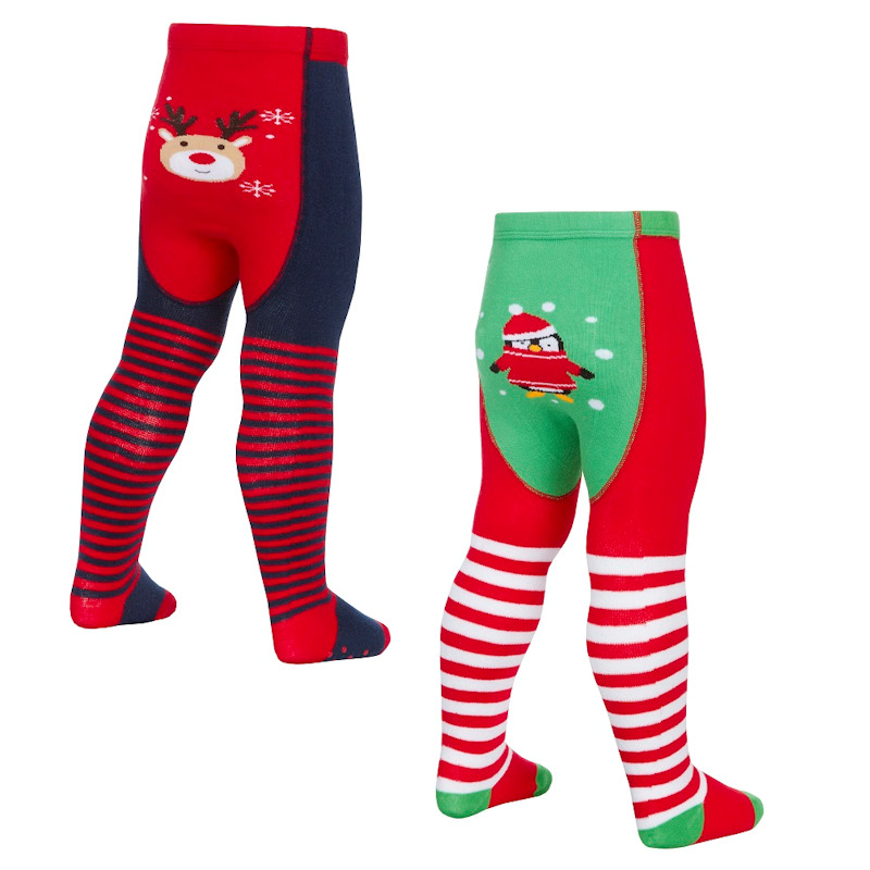 Baby Town  5055442194713 BT45B120 Christmas Panel Tights (0-24 months)
