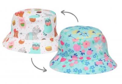 Bartleby Kids Wear HC499X 5060568882604 BWHC387 "Animal Flower" Reversible Bucket Hat (46-50cm)