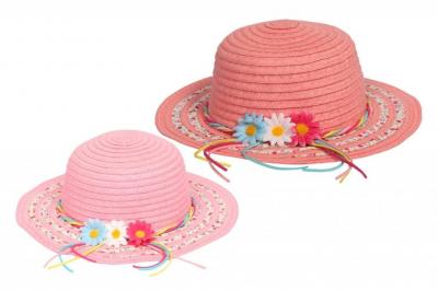 Bartleby Kids Wear HC718X  BWHC718 "Flowers" Straw Hat (50-54cm)