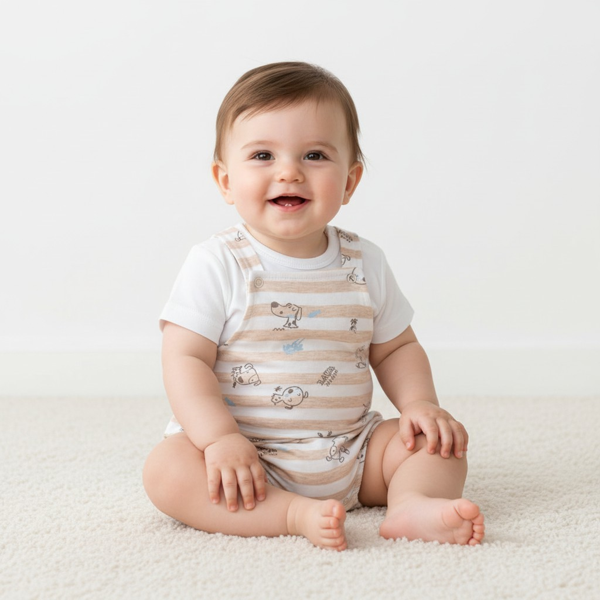 Babybol Barcelona 140125 8434295681811 BY140125-T "Puppy" Dungaree Set (3-18 months)