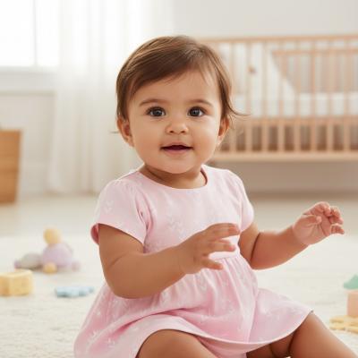 BY140438  100% Organic "Hearts" Dress Set  (6-24 months)