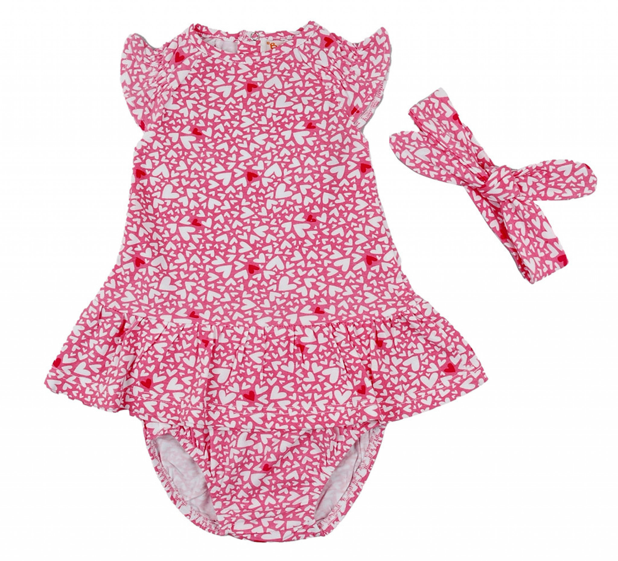 Babybol Barcelona 141002 8434295698758 BY141002P "Hearts" Dress Set (12-24 months)