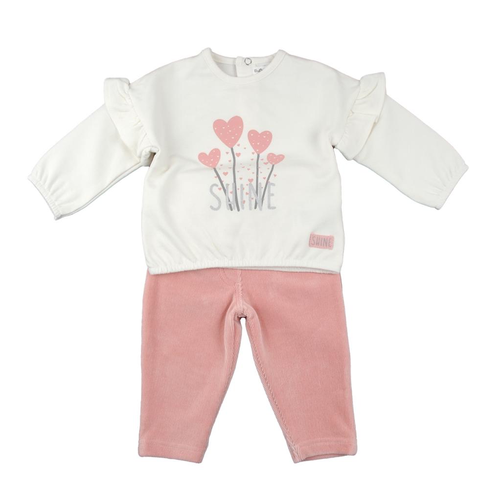 Babybol Barcelona 241006 3=8434295757936,6=8434295757943,12=8434295757967 BY241006 Hearts and Frills Corduroy Set ( 3-12 months)