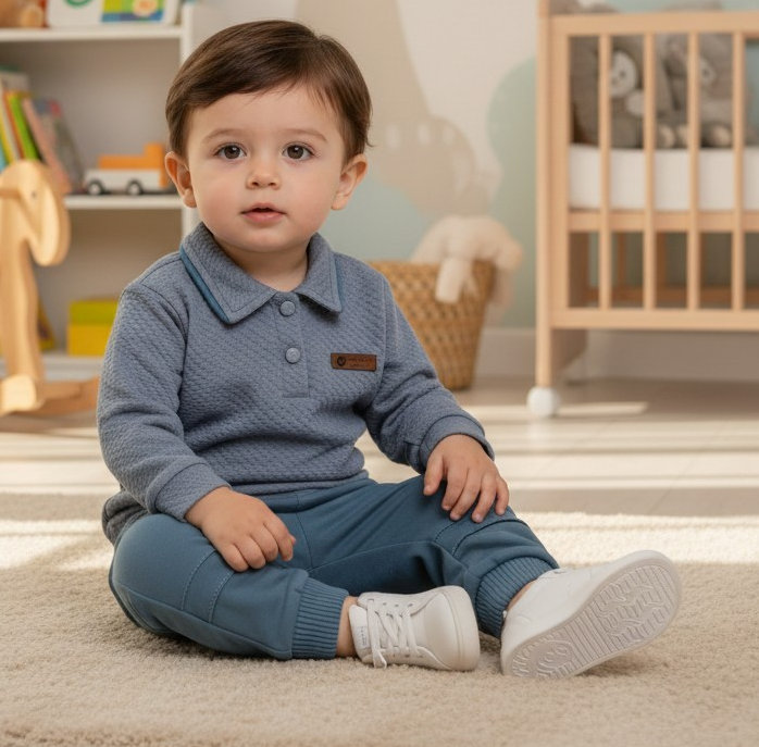 Beyaz Baby Collection  78625211 BY2521 Honey comb top and trousers ( 6-24 months)