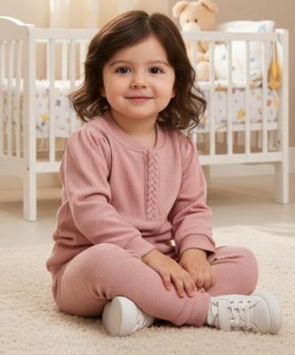 BY2538  Plaited top and trousers  ( 9-24 months)