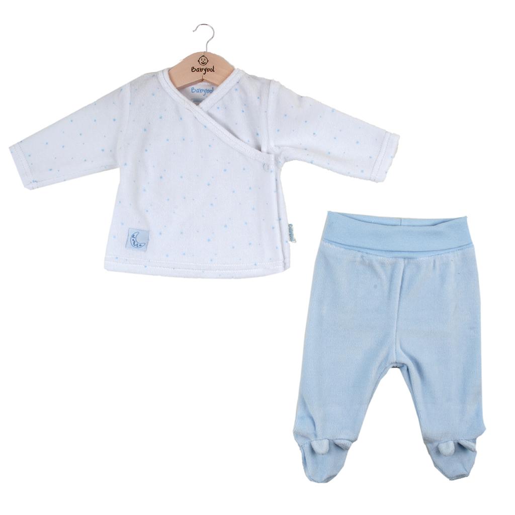 Babybol Barcelona   BY22012 Velour Boxed Two Piece Set "Hello" (1-3 months)