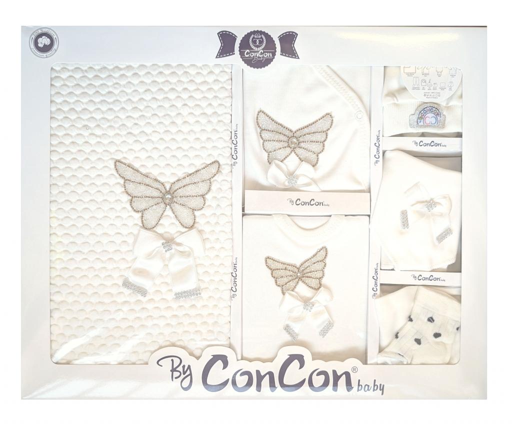 ConCon Baby   CBCC1618-W 10 Piece boxed  Gift Set "Sparkle Butterfly" White