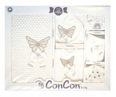 ConCon Baby   CBCC1618W 10 Piece boxed  Gift Set "Sparkle Butterfly" White