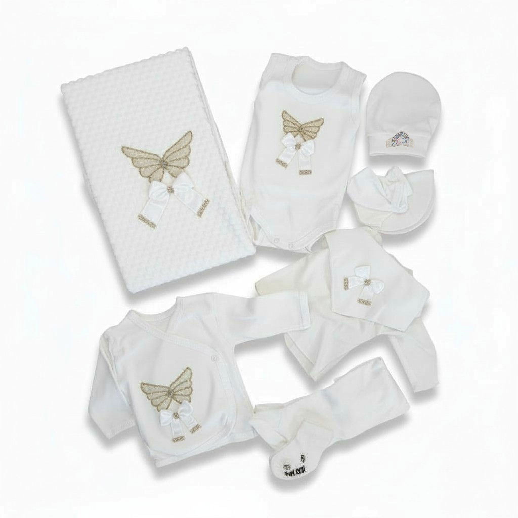 ConCon Baby   CBCC1618W 10 Piece boxed  Gift Set "Sparkle Butterfly" White