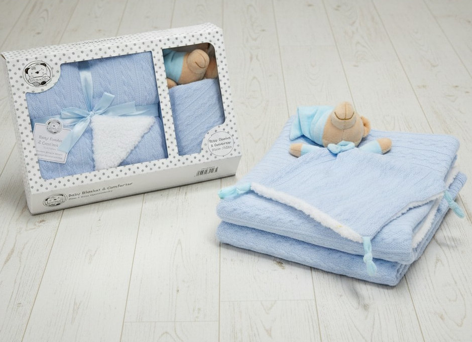 Cute & Co BW-112-2033S  CC112-2033S  Gift Set Plush Comforter and Blanket