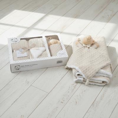 CC112-2033T   Gift Set Plush Comforter and Blanket 
