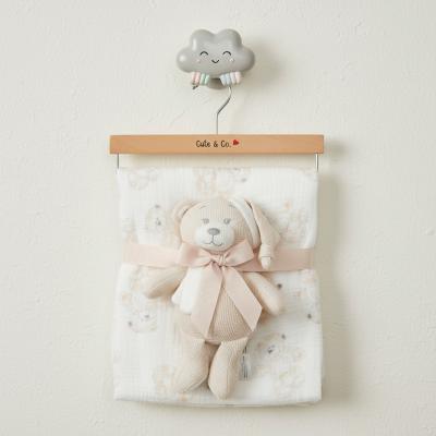 CC112-3000T  Muslin Fabric Blanket & teddy 