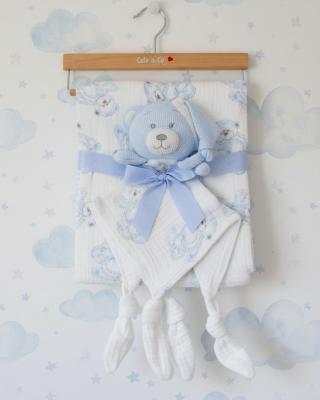CC112-3001S  Muslin Fabric Blanket & comforter 