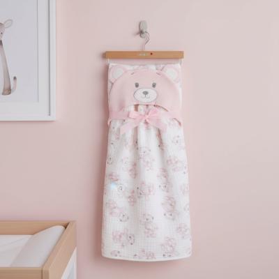CC112-3003P  Muslin Fabric hooded wrap 