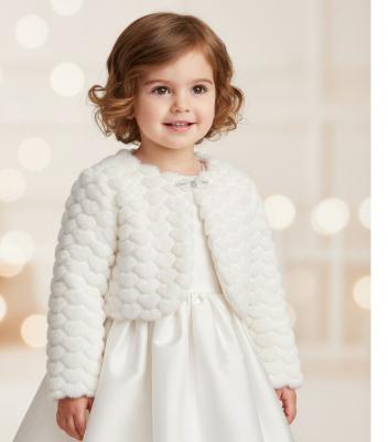 CC147I  Ivory Heart Bolero with Diamante Clasp  (6-24 months)