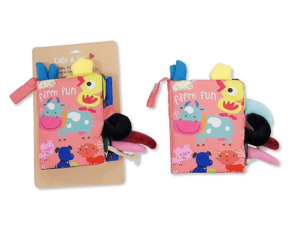 Cute &amp; Co Gp-25-1462 5035320254626 CC25-1462 Taggie Sensory Cloth Book Farm Fun