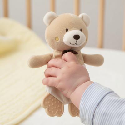 CC26-0001A  Bear Crinkle Comforter with Rattle & Teether SINGLE 