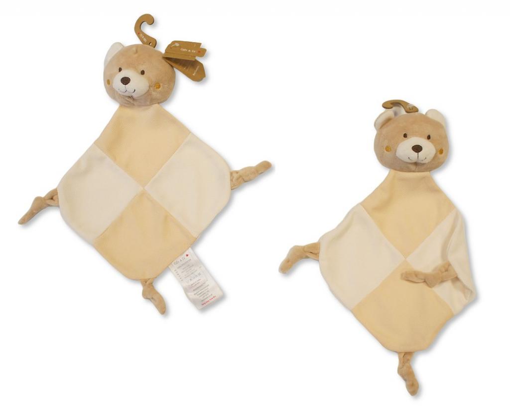 Cute & Co PT-26-0007 5035320260075 CC26-0007 Patchwork Bear Comforter with Rattle