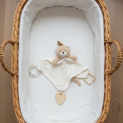 CC26-0008A  Bear Comforter with Rattle, Ring &Teether SINGLE 