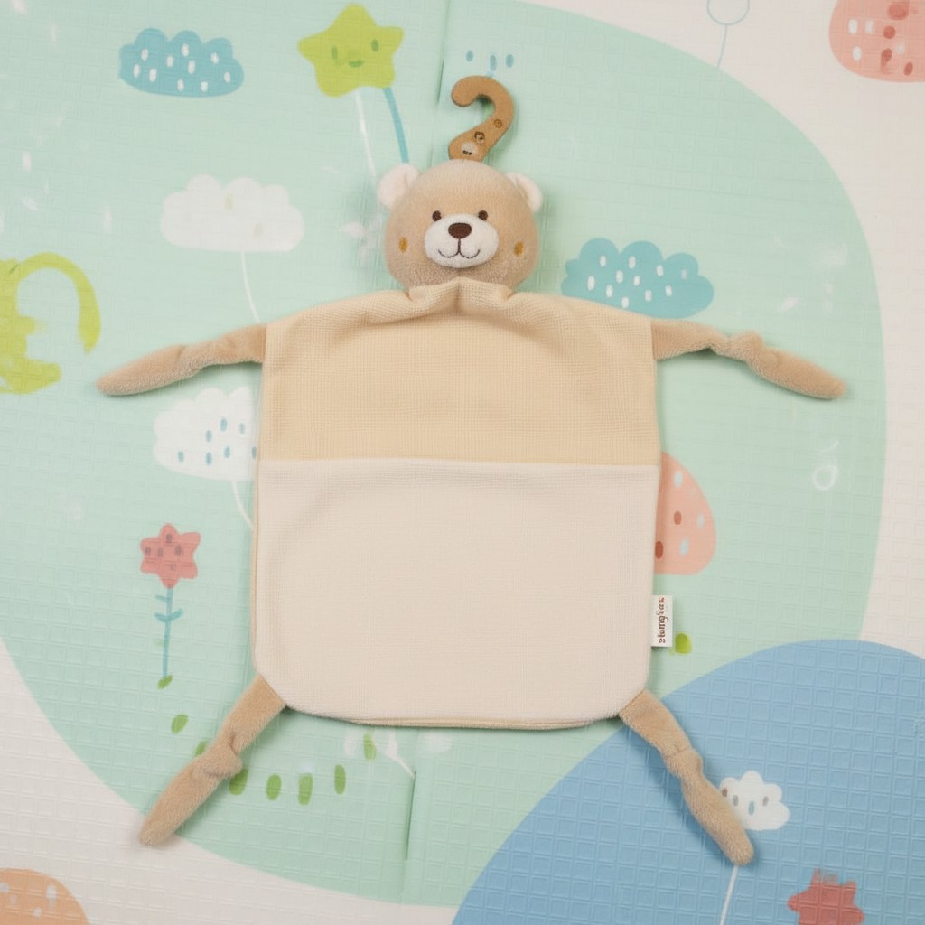 Cute & Co PT-26-0009 5035320260099 CC26-0009A Bear Comforter with Rattle SINGLE