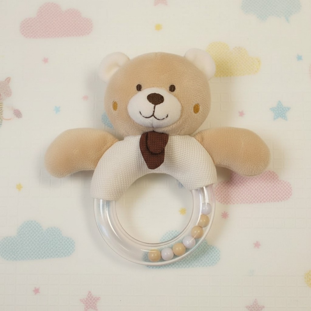 Cute & Co PT-26-0012 5035320260129 CC26-0012A Bear Bead Ring Rattle