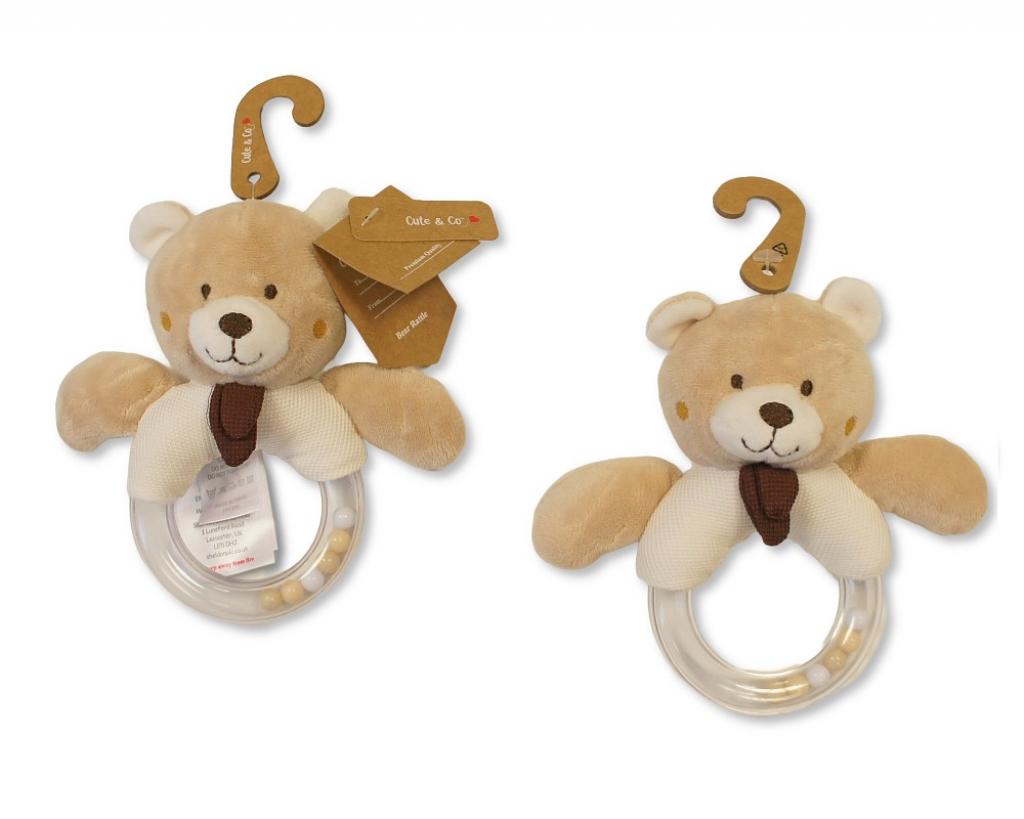 Cute & Co PT-26-0012 5035320260129 CC26-0012 Bear Bead Ring Rattle