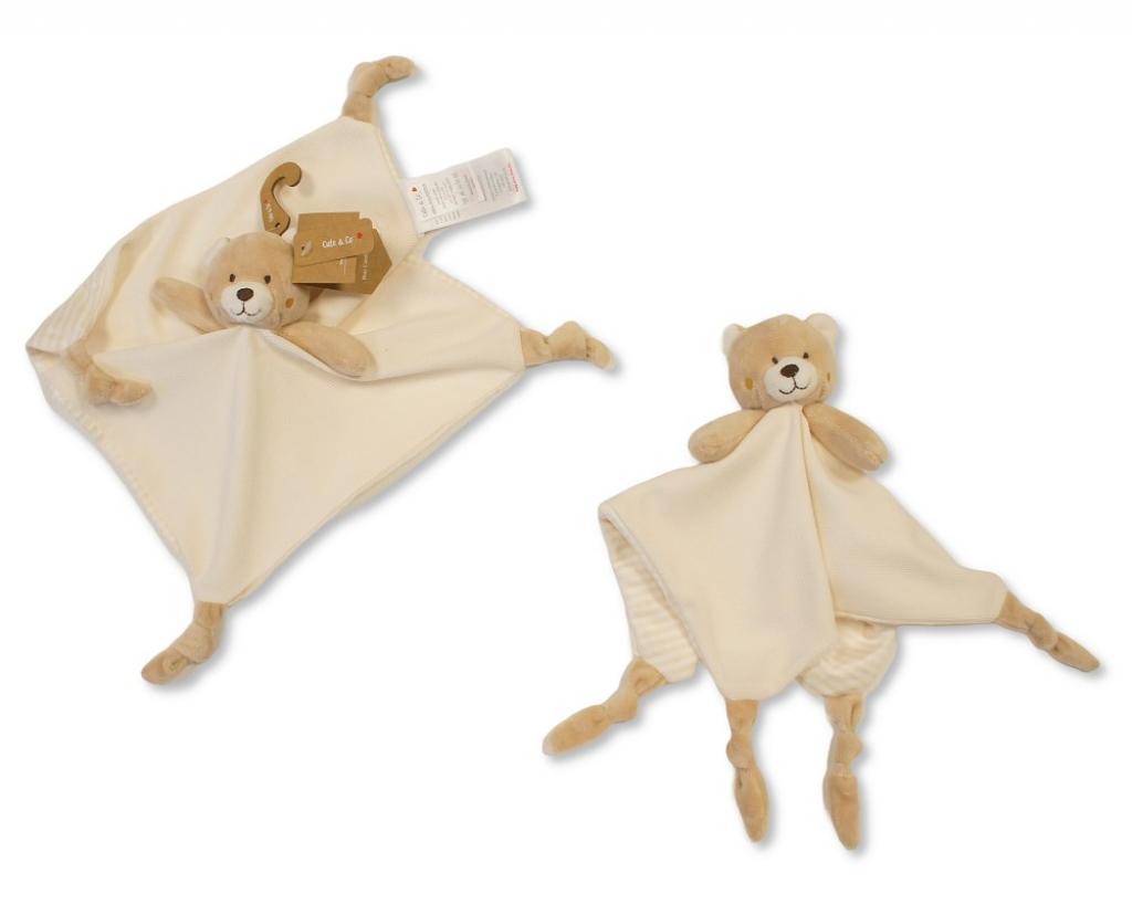 Cute & Co PT-26-0013 5035320260136 CC26-0013A Bear Comforter with Rattle SINGLE