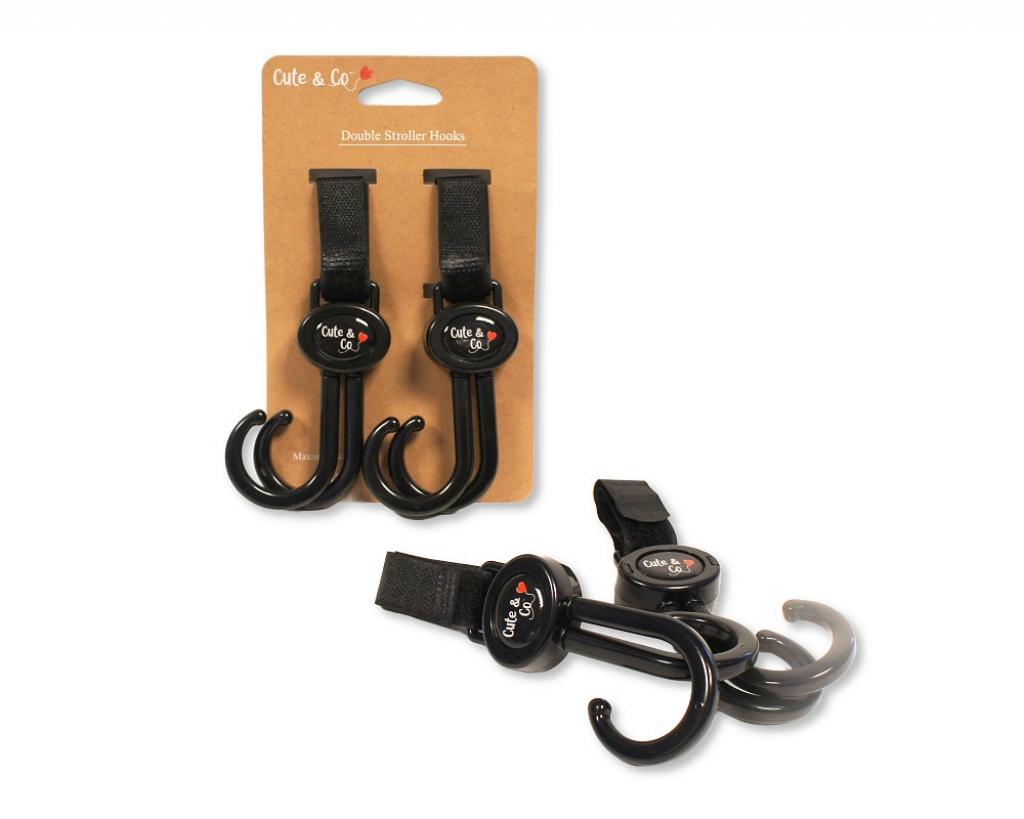 Cute & Co AC-50-0003  CC50-0003 Twin Pack Double Pushchair Hooks