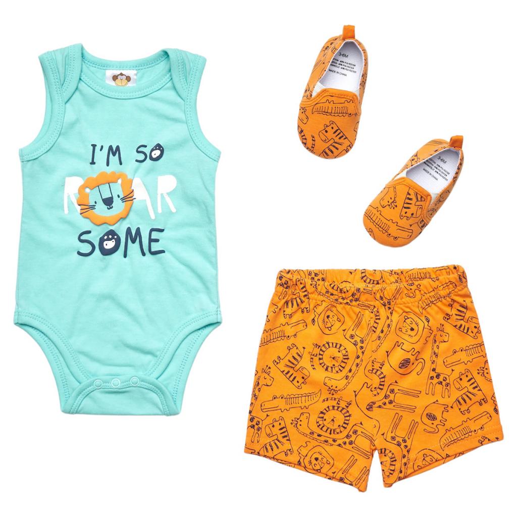 Cheeky Chimp 50JTC8927 5055323190353 CCH8928Y "Roarsome" Set and Shoe (0-9 months)