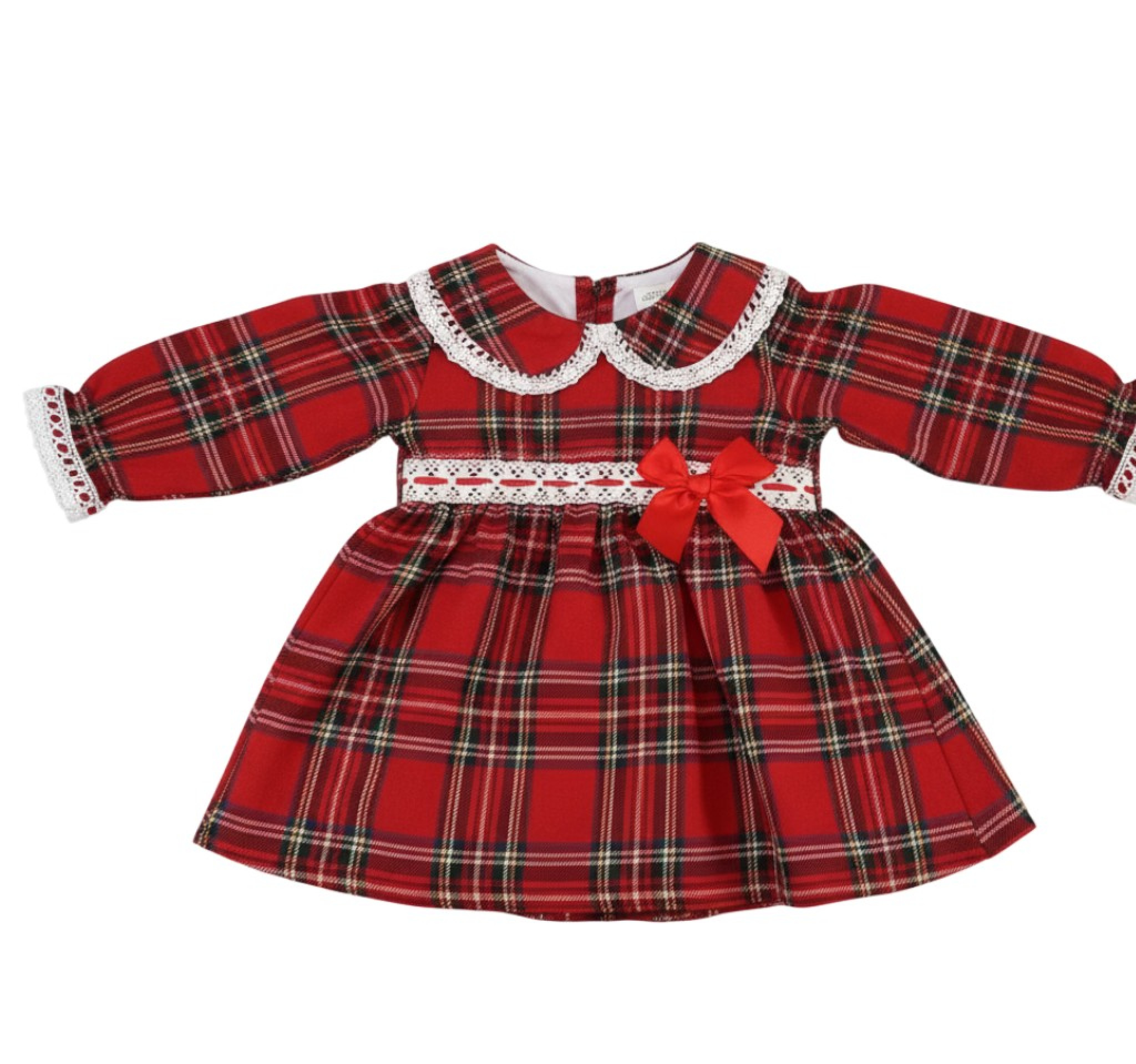 Dizzy Daisy V03 5029711151943 DD2026R Red Tartan Lace Dress (0-12 months)