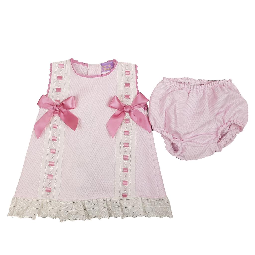 Dizzy Daisy 3023 * DD3023_P Pink Spanish Style Dress Set (0-12 months)