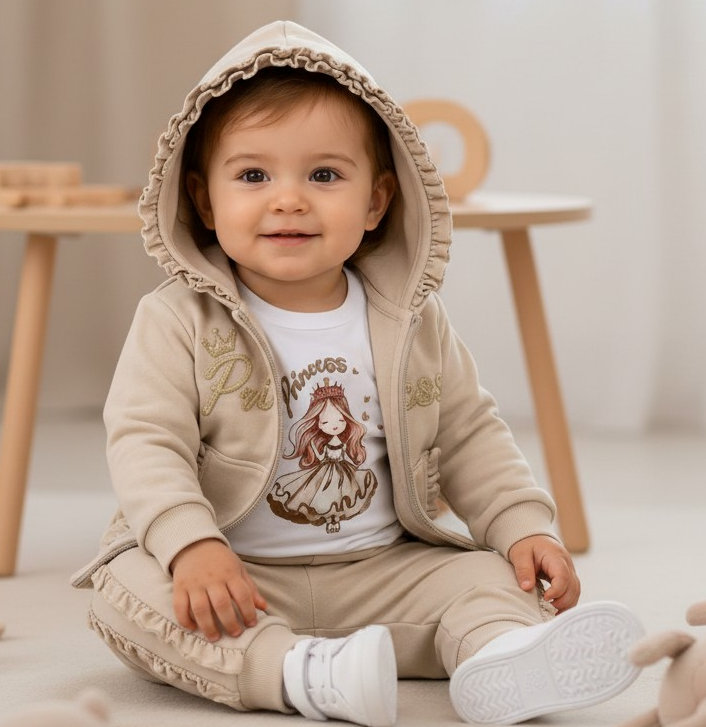 Diamond Stone   DSYG119C Princess Three Piece set ( 6-36 months)