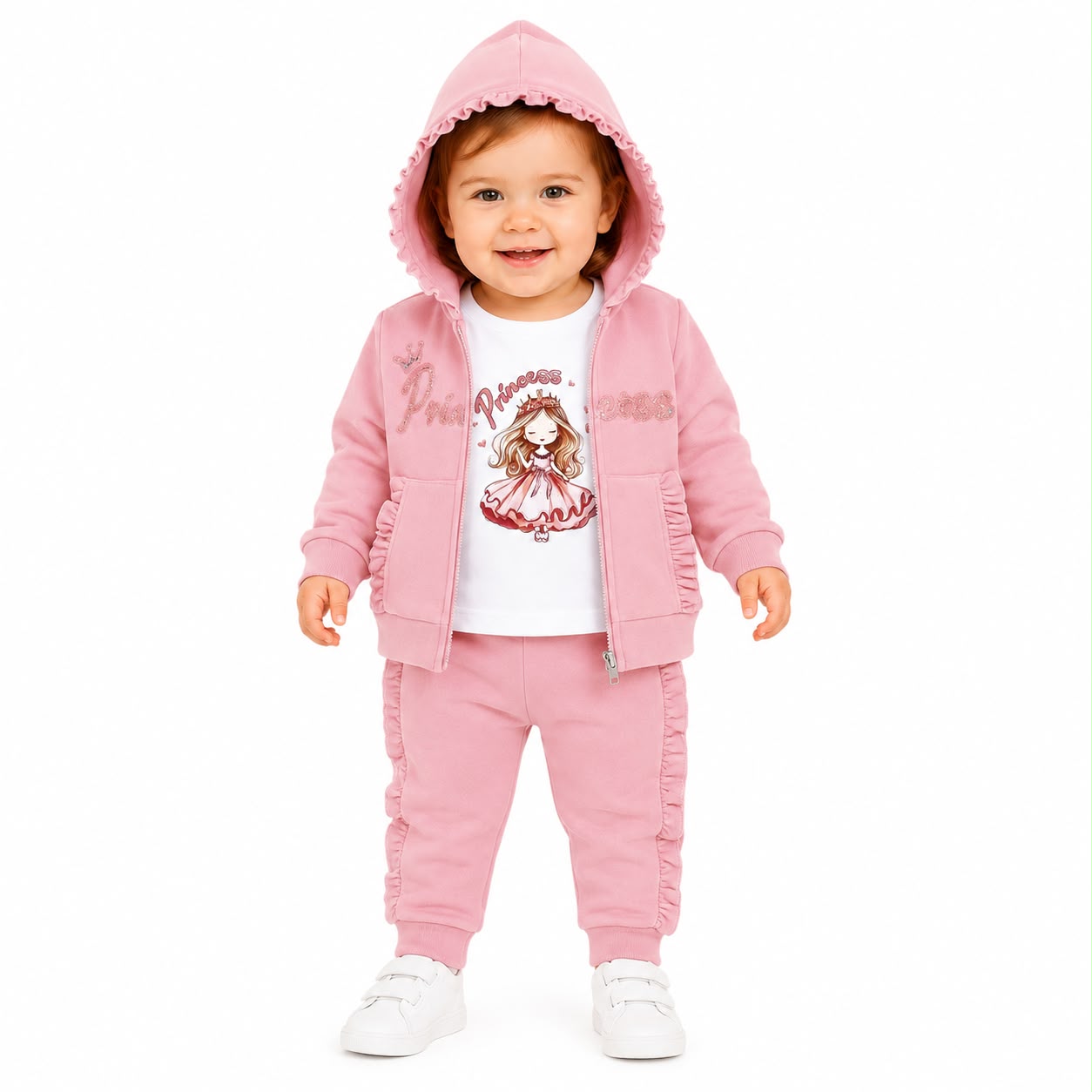 Diamond Stone   DSYG119P Princess Three Piece set ( 6-36 months)