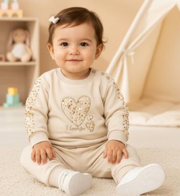 DSYG123C  Sequin Heart Two Piece set  ( 6-36 months)