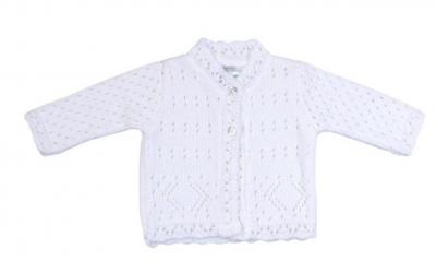 Early Arrival  5029711162826 EALBW_855-W Preemie White Cardigan (3-8lbs)