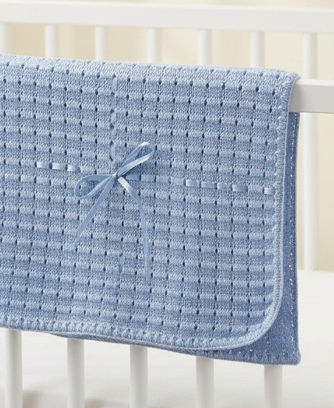 Soft Touch SH12-B * EASH12-B  Sky Waffle Shawl with Hanger and Ribbon