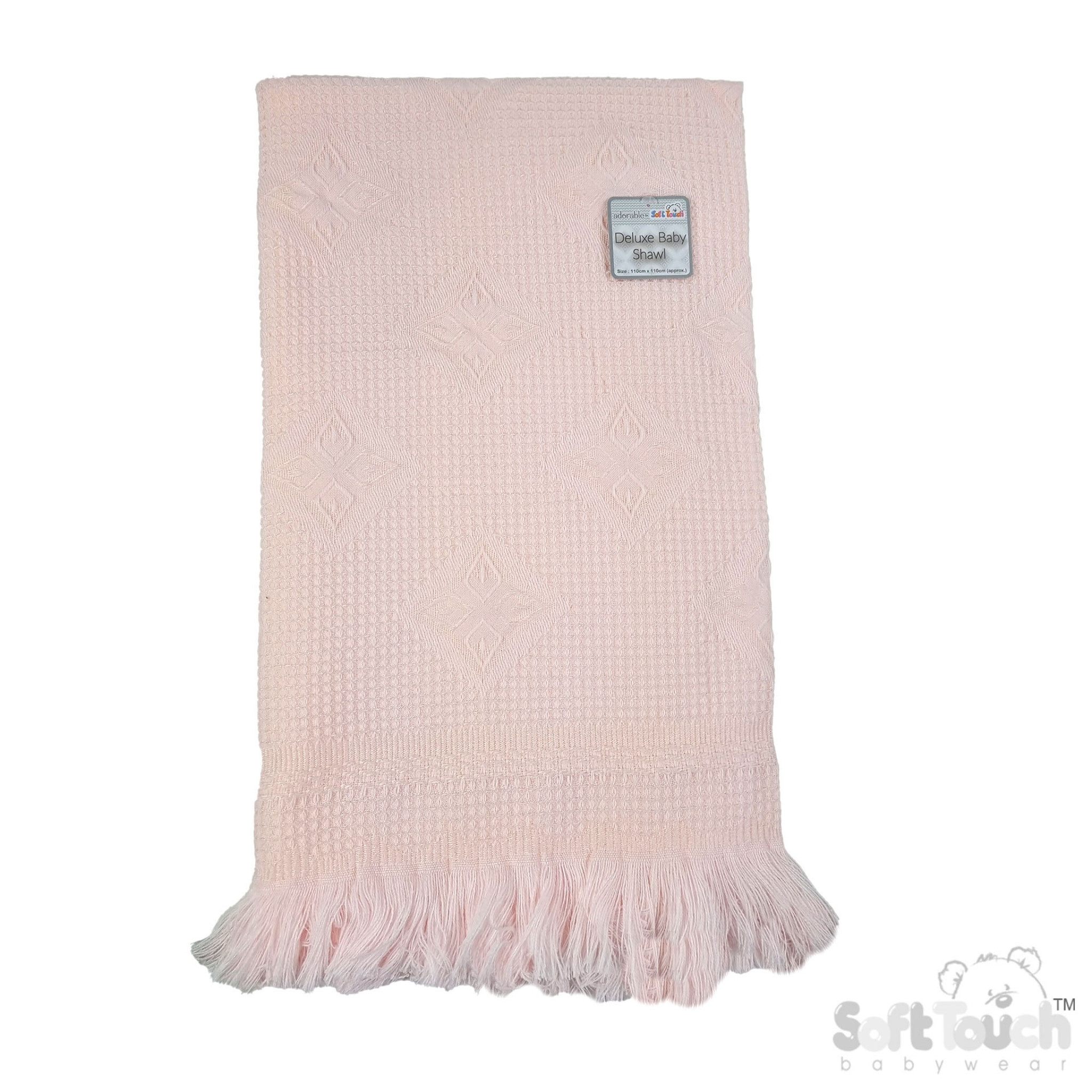 Soft Touch 4SH22-BP-P * EASH22-BP-P  Pink Star Shawl with fringe