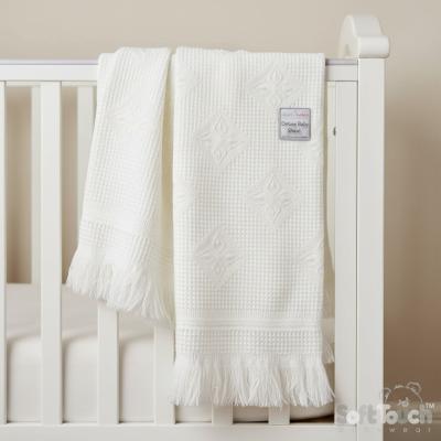 EASH22-BP-W  White  Star Bulk Shawl with Fringe 