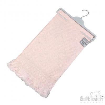 Soft Touch 4SH22-P 5023797319242 EASH22-P  Pink Star Hanger Shawl with fringe