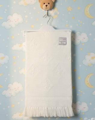 EASH22-W  White Star Hanger Shawl with Fringe 