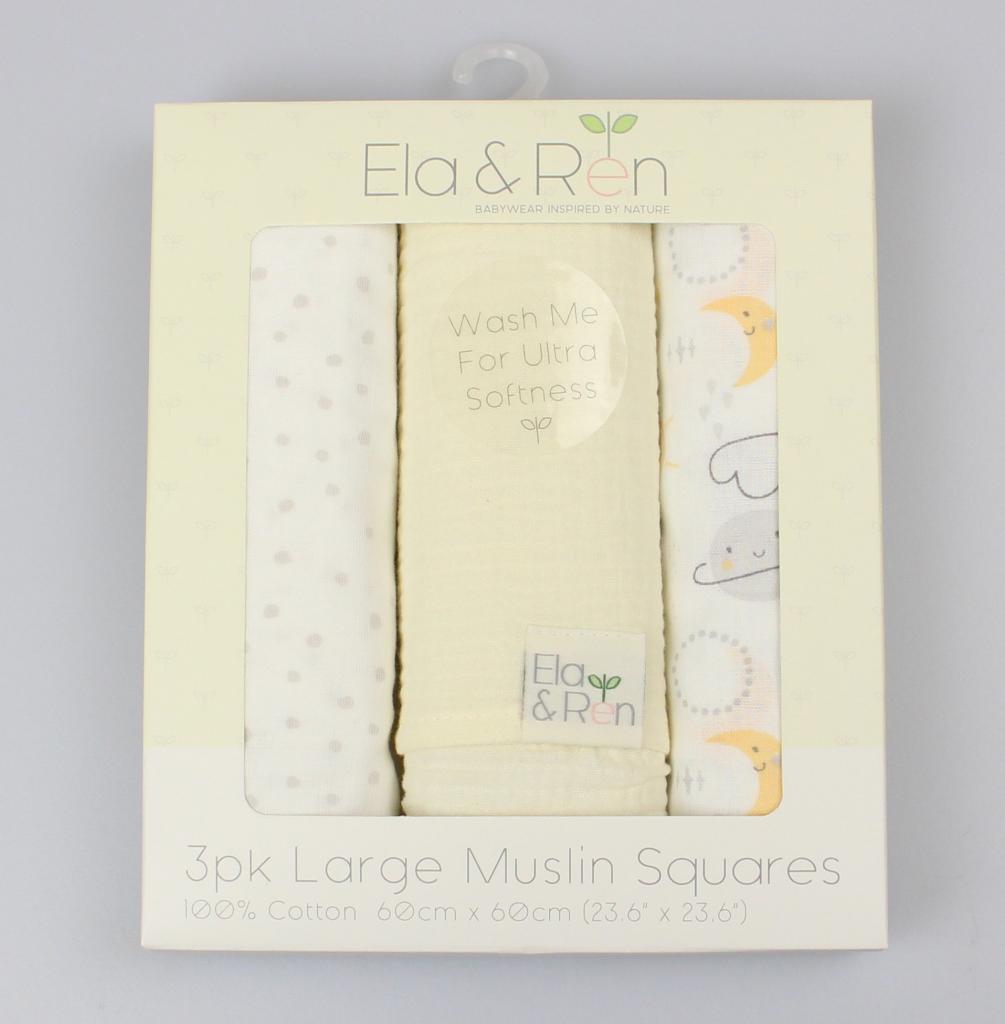 Ela & Ren Inspired by nature SQU/E13418 5050750085234 ER13418 Boxed Large Muslins Space