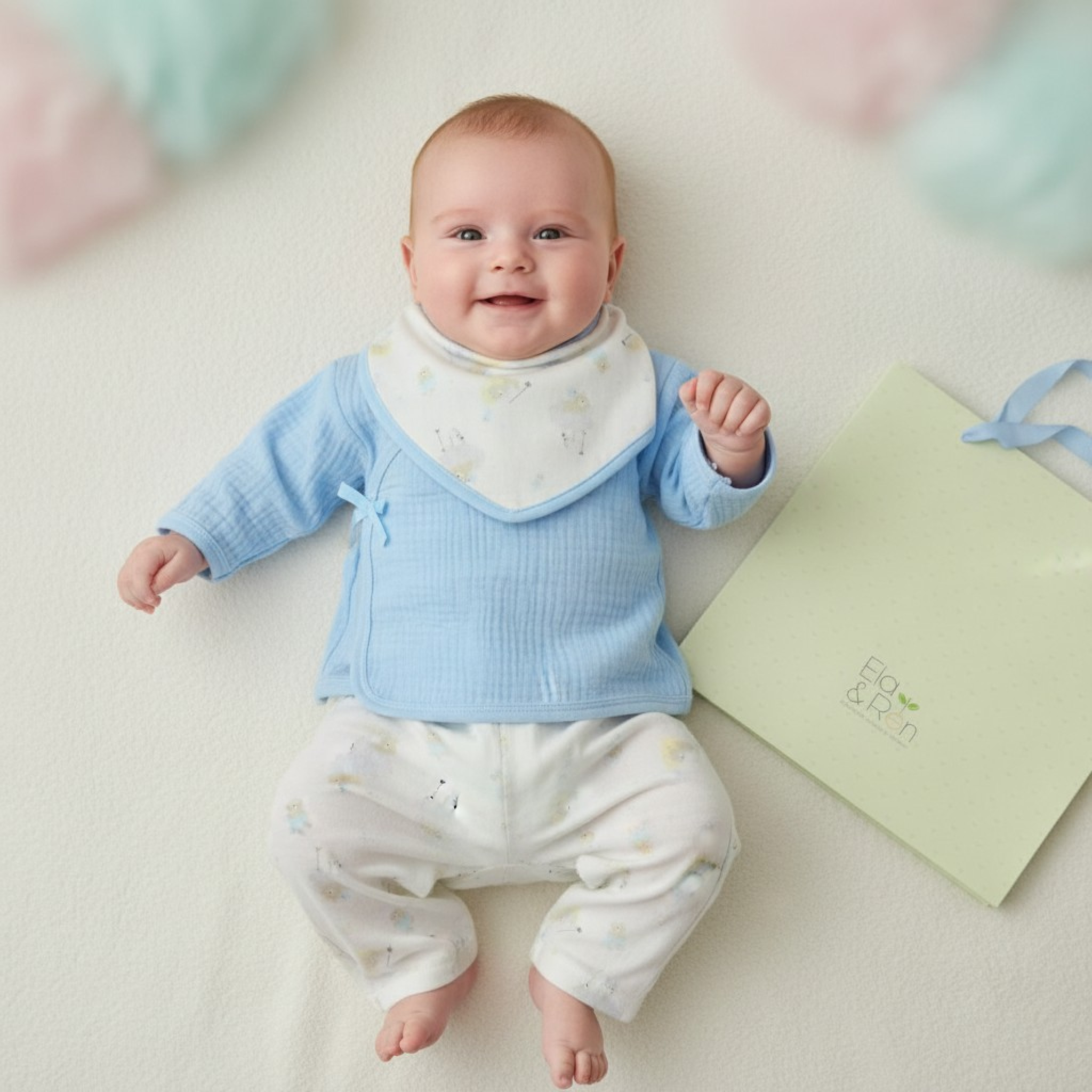 Ela & Ren Inspired by Nature GFT/E13420 * ER13420-S Cheesecloth Layette Teddy(0-6 months)