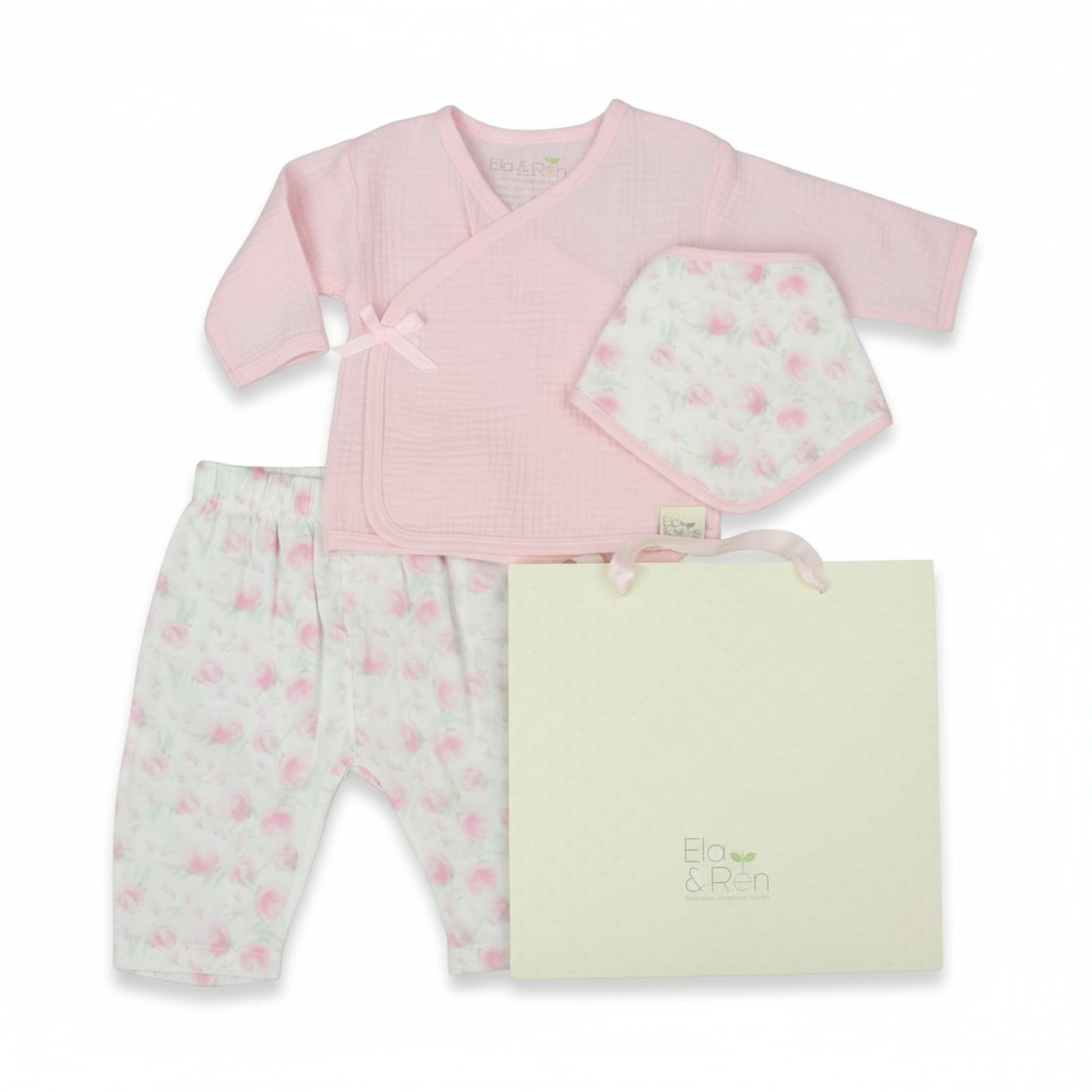 Ela & Ren Inspired by Nature GFT/E13421 * ER13421p Muslin Layette Roses(0-6 months)
